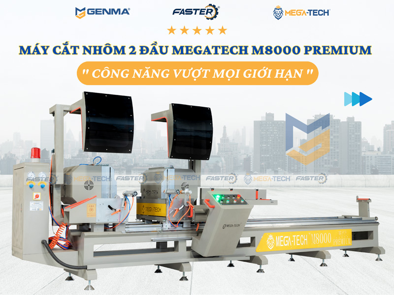 Máy cắt nhôm 2 đầu Megatech M8000 Premium 7