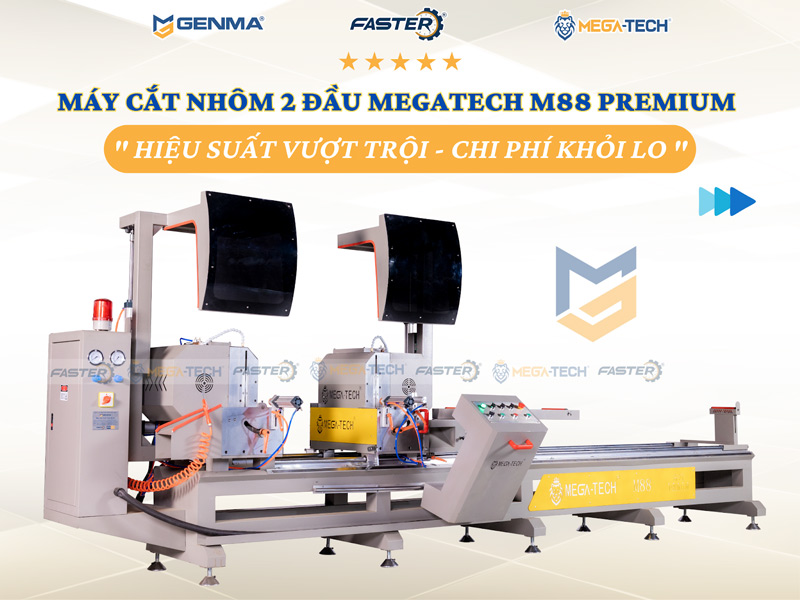 Máy cắt nhôm 2 đầu Megatech M88 Premium 5