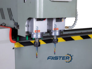 Máy khoan khóa nhôm 2 đầu Faster CNC 900 3
