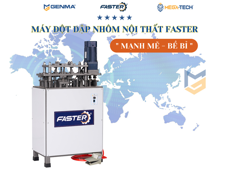 Máy đột dập nhôm nội thất cánh kính Faster 01