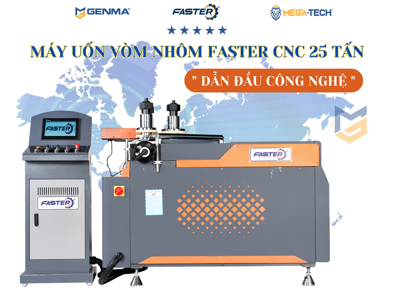 Máy uốn vòm nhôm Faster CNC 25 tấn 13